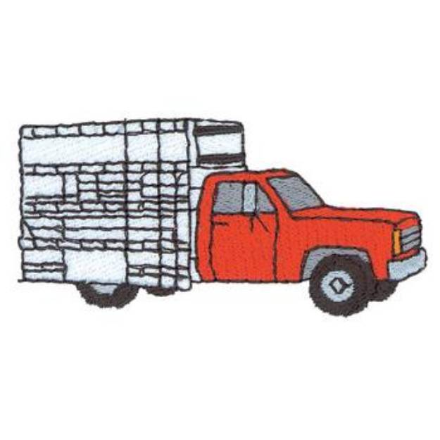 Picture of Glass Truck Machine Embroidery Design