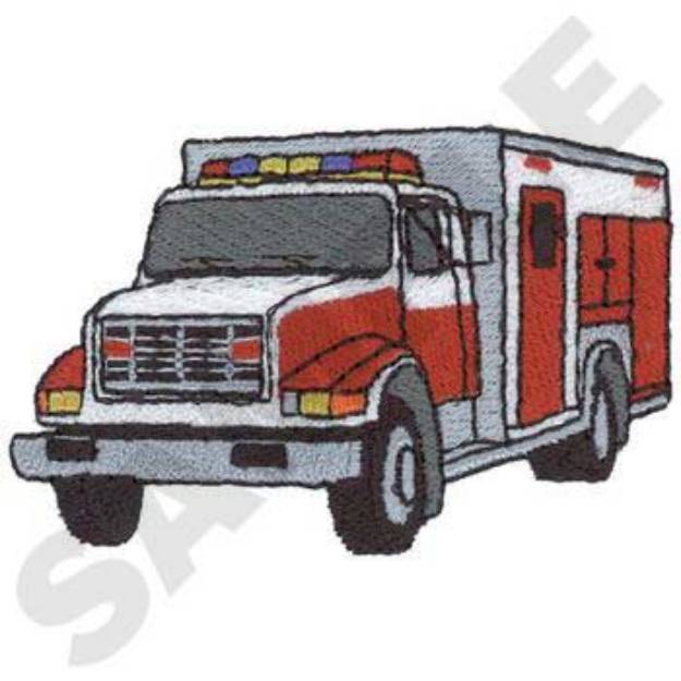 Picture of Rescue Vechile Machine Embroidery Design