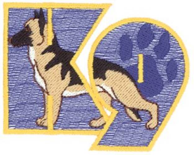 Picture of K9 Logo Machine Embroidery Design