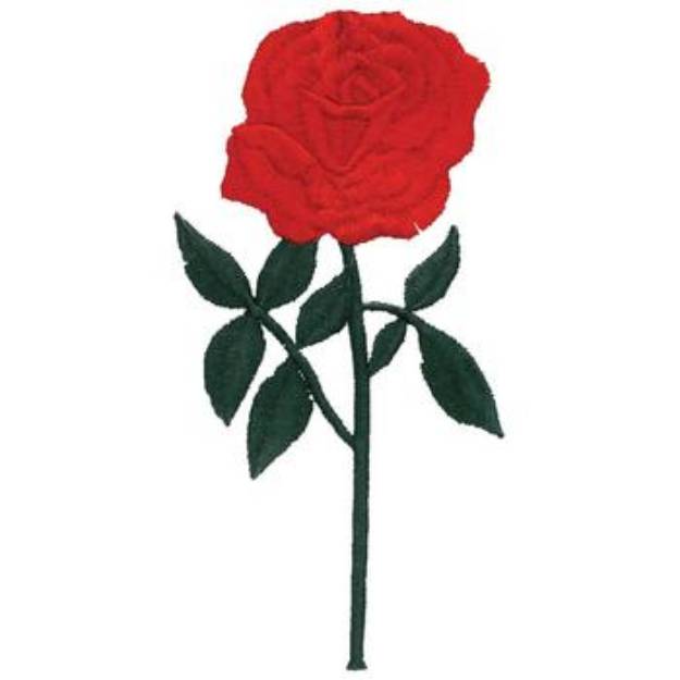 Picture of Rose 6 inch Machine Embroidery Design