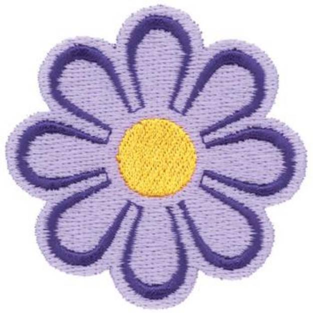 Picture of Purple Daisy Machine Embroidery Design