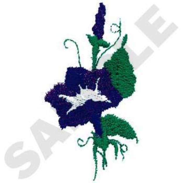 Picture of Morning Glory Flower Machine Embroidery Design