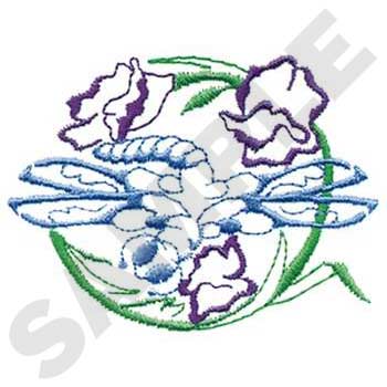 Snapdragon With Fly Machine Embroidery Design