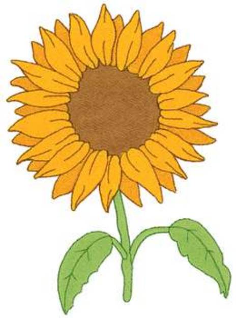 Picture of Large Sunflower Machine Embroidery Design