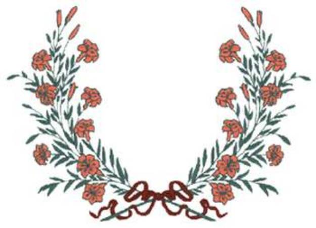 Picture of Flower Wreath Machine Embroidery Design