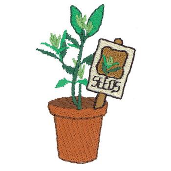 Bay Leaves Seeds Machine Embroidery Design