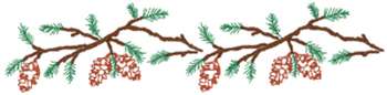 Pine Branch Machine Embroidery Design