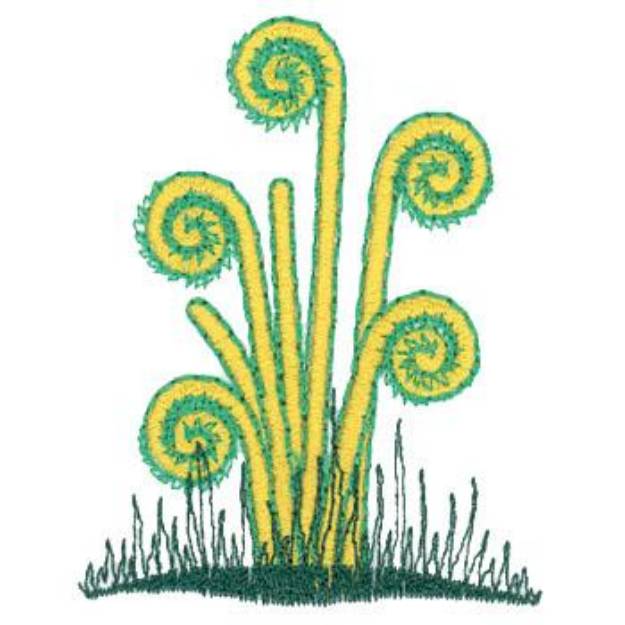 Picture of Fiddlehead Fern Machine Embroidery Design