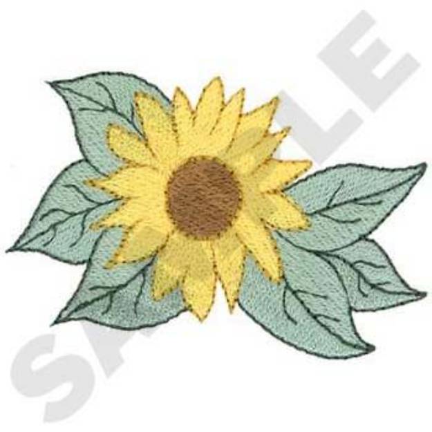 Picture of Sunflower Machine Embroidery Design