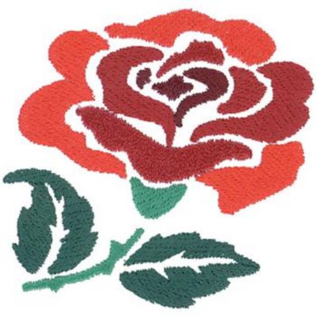 Picture of Red Rose Machine Embroidery Design