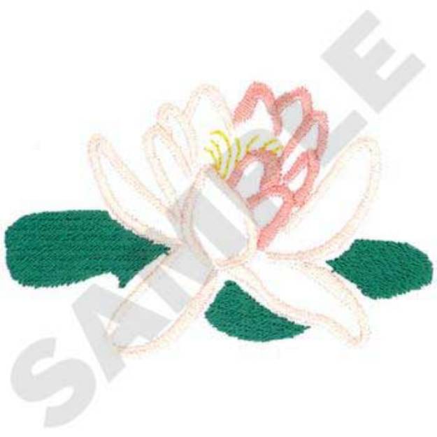 Picture of Water Lily Outline Machine Embroidery Design