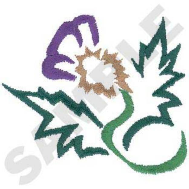 Picture of Thistle Outline Machine Embroidery Design