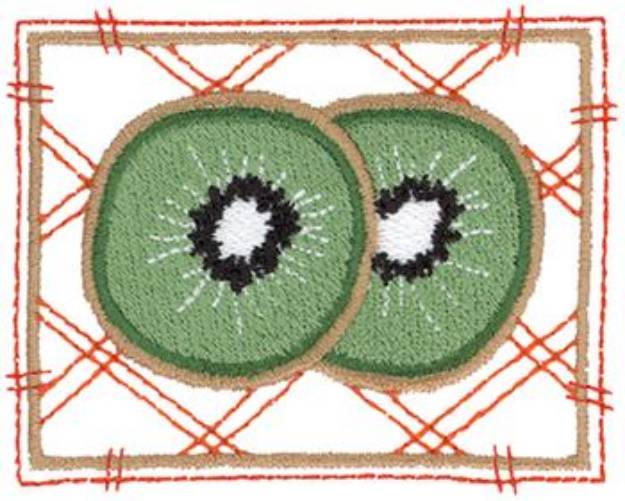 Picture of Kiwi Patchwork Square Machine Embroidery Design