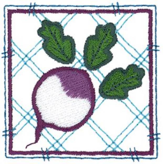 Picture of Turnip Patchwork Square Machine Embroidery Design