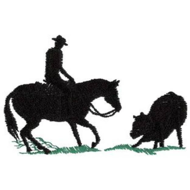 Picture of Cutting Horse Machine Embroidery Design