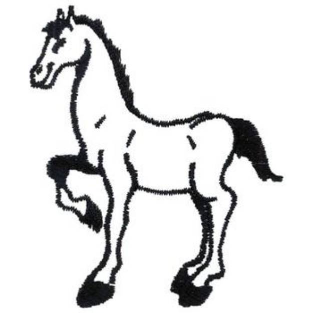 Picture of Small Horse Outline Machine Embroidery Design