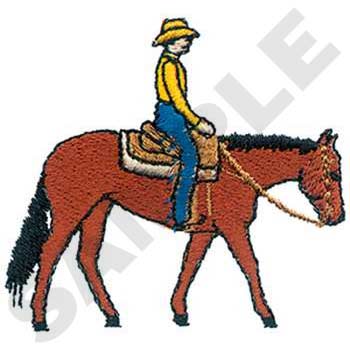 Western Pleasure Rider Machine Embroidery Design