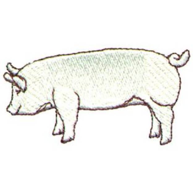 Picture of Yorkshire Pig Machine Embroidery Design