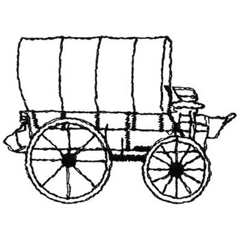 Military Wagon Outline Machine Embroidery Design