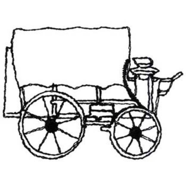 Picture of Chuckwagon Outline Machine Embroidery Design