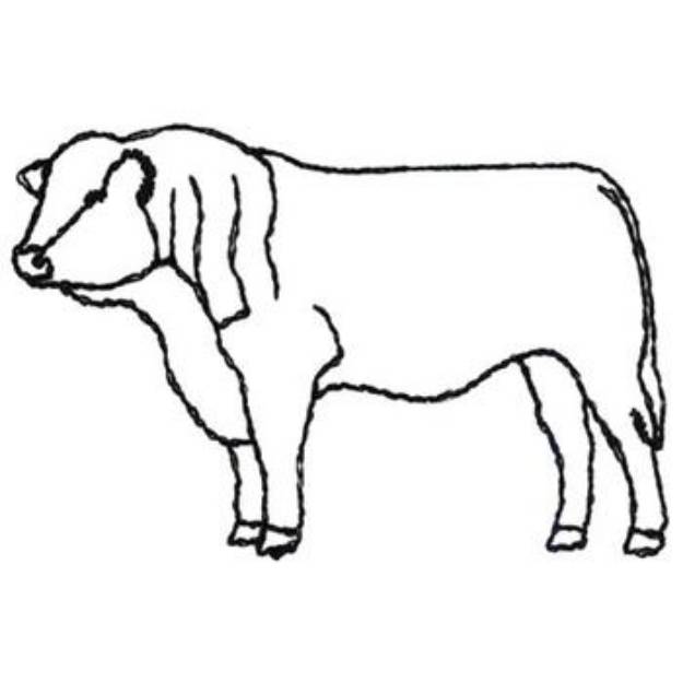 Picture of Angus Outline Machine Embroidery Design