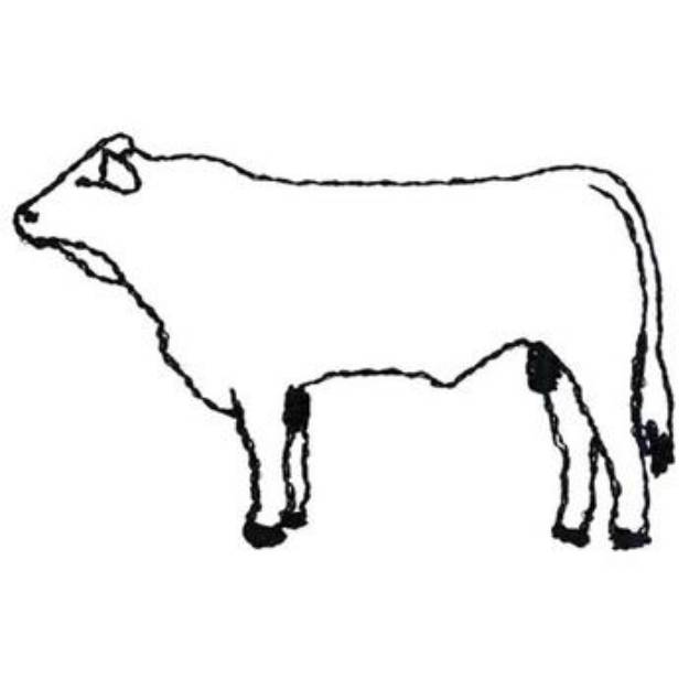 Picture of Simmental Outline Machine Embroidery Design