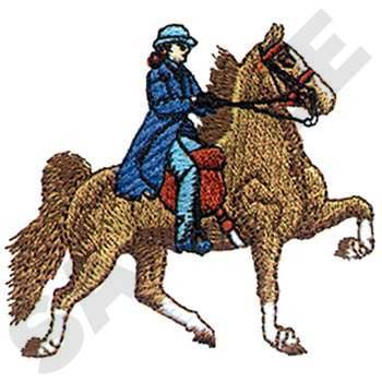 Saddlebred With Rider Machine Embroidery Design