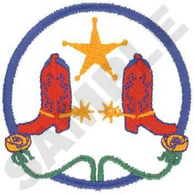 Picture of Western Logo Machine Embroidery Design