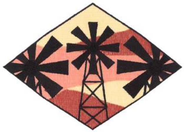 Picture of Windmills Machine Embroidery Design