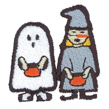 Ghost And Witch Machine Embroidery Design