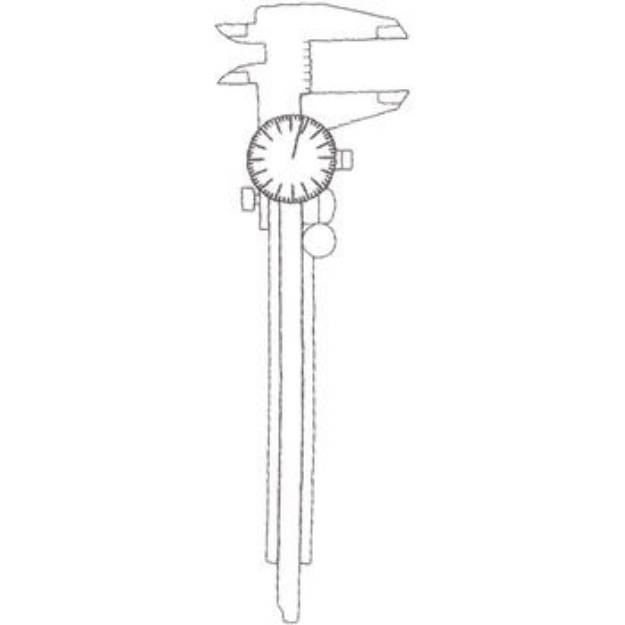 Picture of Vernier Calipers Outline Machine Embroidery Design