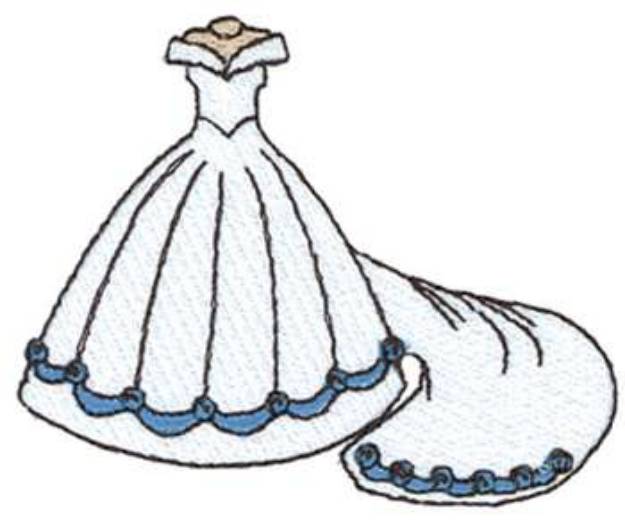 Picture of Wedding Gown Machine Embroidery Design