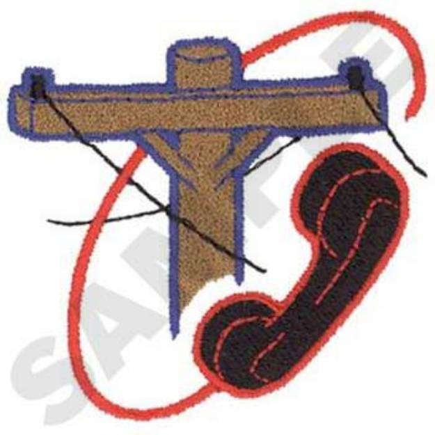 Picture of Telephone Poll Machine Embroidery Design