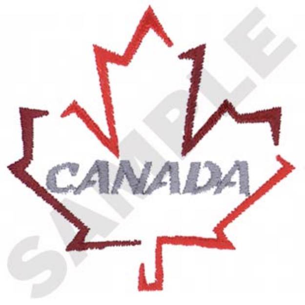 Picture of Canada Maple Leaf Machine Embroidery Design