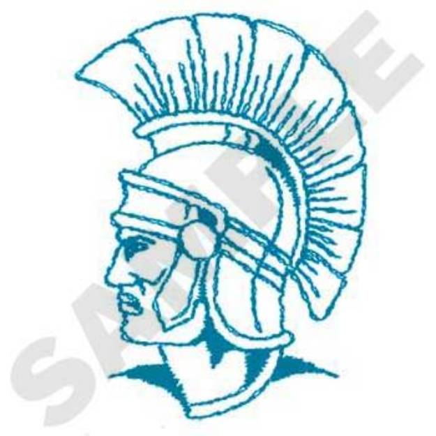 Picture of Trojan Outline Machine Embroidery Design