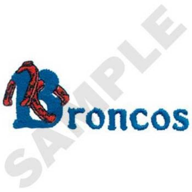 Picture of Broncos Machine Embroidery Design