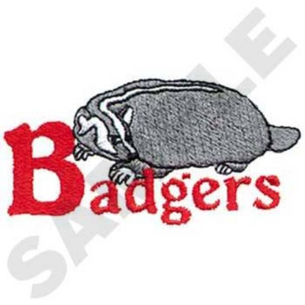 Picture of Badgers Machine Embroidery Design