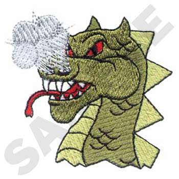 Dragon Head Mascot Machine Embroidery Design