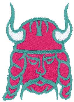 Viking Head Machine Embroidery Design