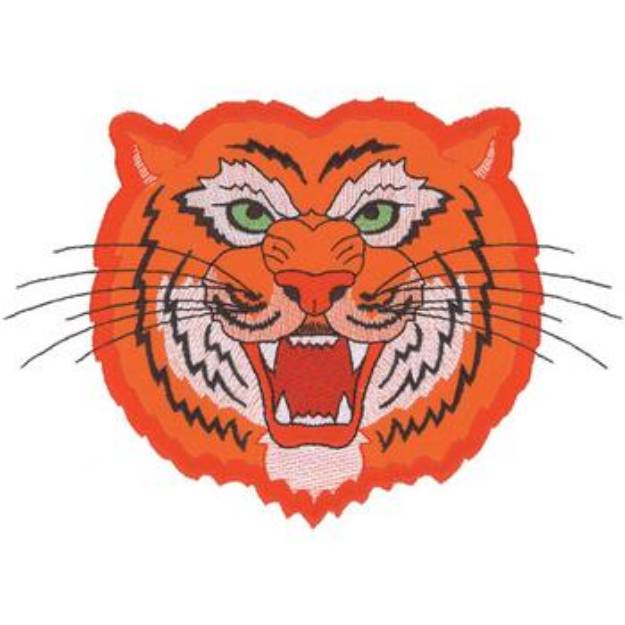 Picture of Tiger Head Applique Machine Embroidery Design