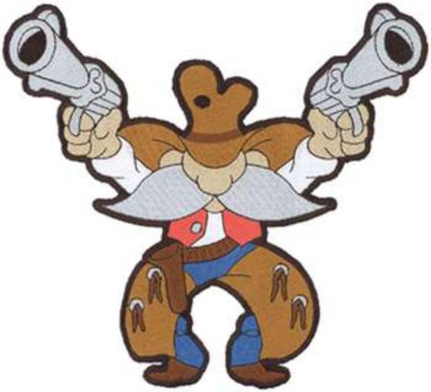 Picture of Cowboy Mascot Machine Embroidery Design