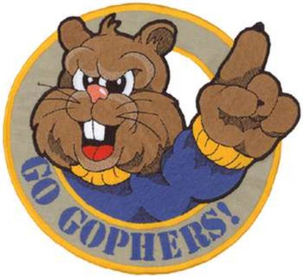 Picture of Gophers Applique Machine Embroidery Design