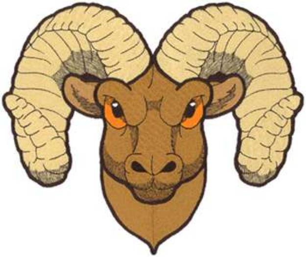 Picture of Ram Head Machine Embroidery Design