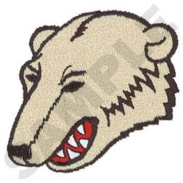 Picture of Polar Bear Head Machine Embroidery Design