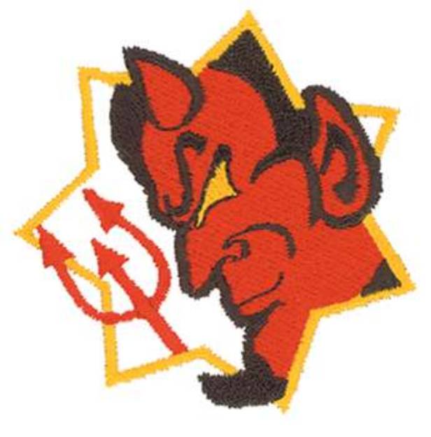 Picture of Devil Head Machine Embroidery Design