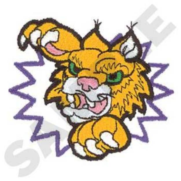 Picture of Bobcat Head Machine Embroidery Design