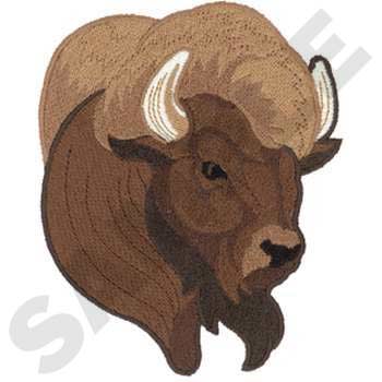 Buffalo Head Machine Embroidery Design