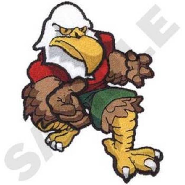 Picture of Eagle Mascot Machine Embroidery Design