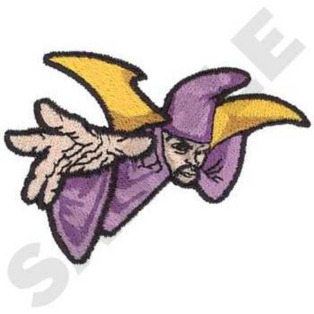 Picture of Wizards Mascot Machine Embroidery Design