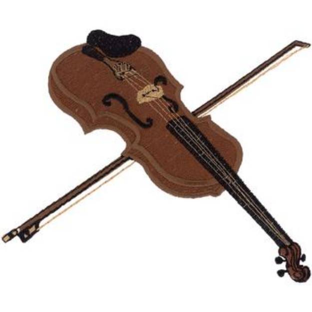 Picture of Violin Machine Embroidery Design